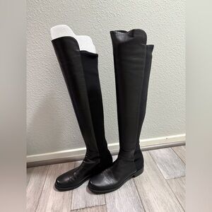 Stuart Weitzman 5050 Over the Knee Boots, Nappa Leather/Black - Size 8